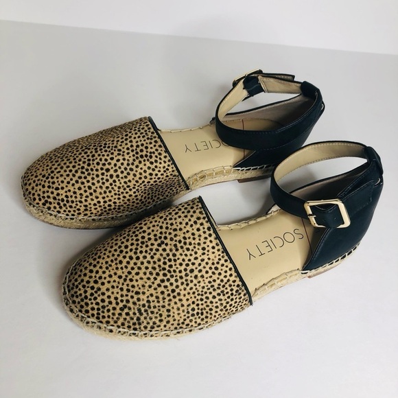 Sole Society Calf Hair Espadrille-Polka Sandals Size: 8M 38.5 - Picture 2 of 16